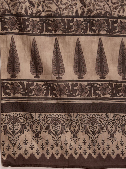 Ethnic Motifs Printed Pure Cotton Straight Kurta with Palazzos & Dupatta