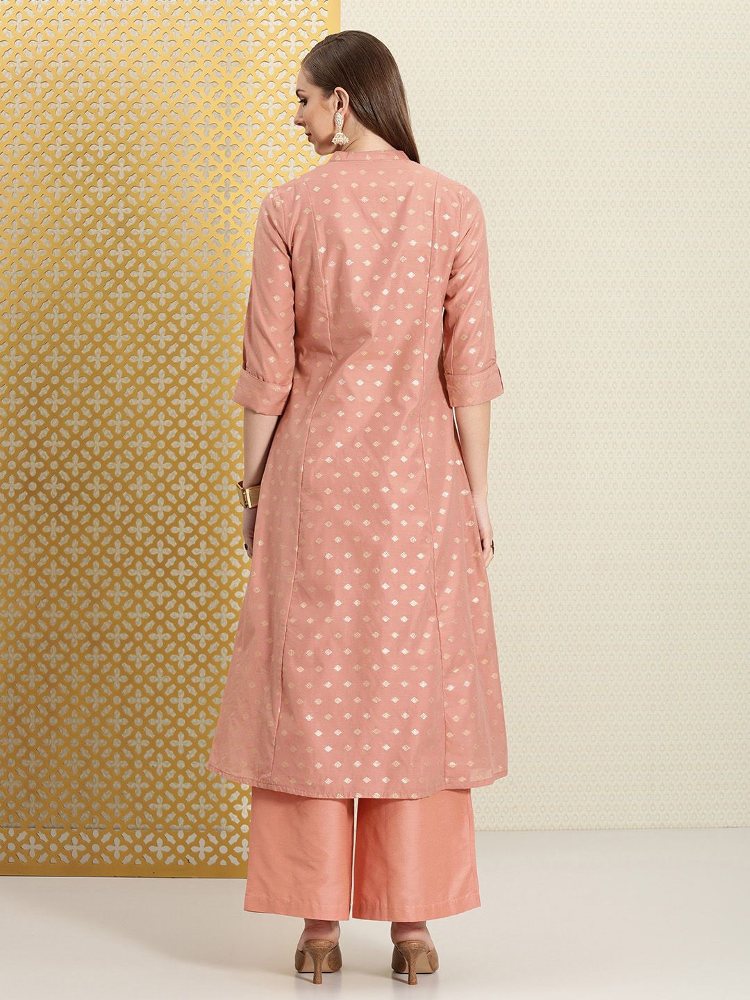 Dhiyona PD Women Women Jashn Ethnic Motifs Zari Work Kurta with Palazzos