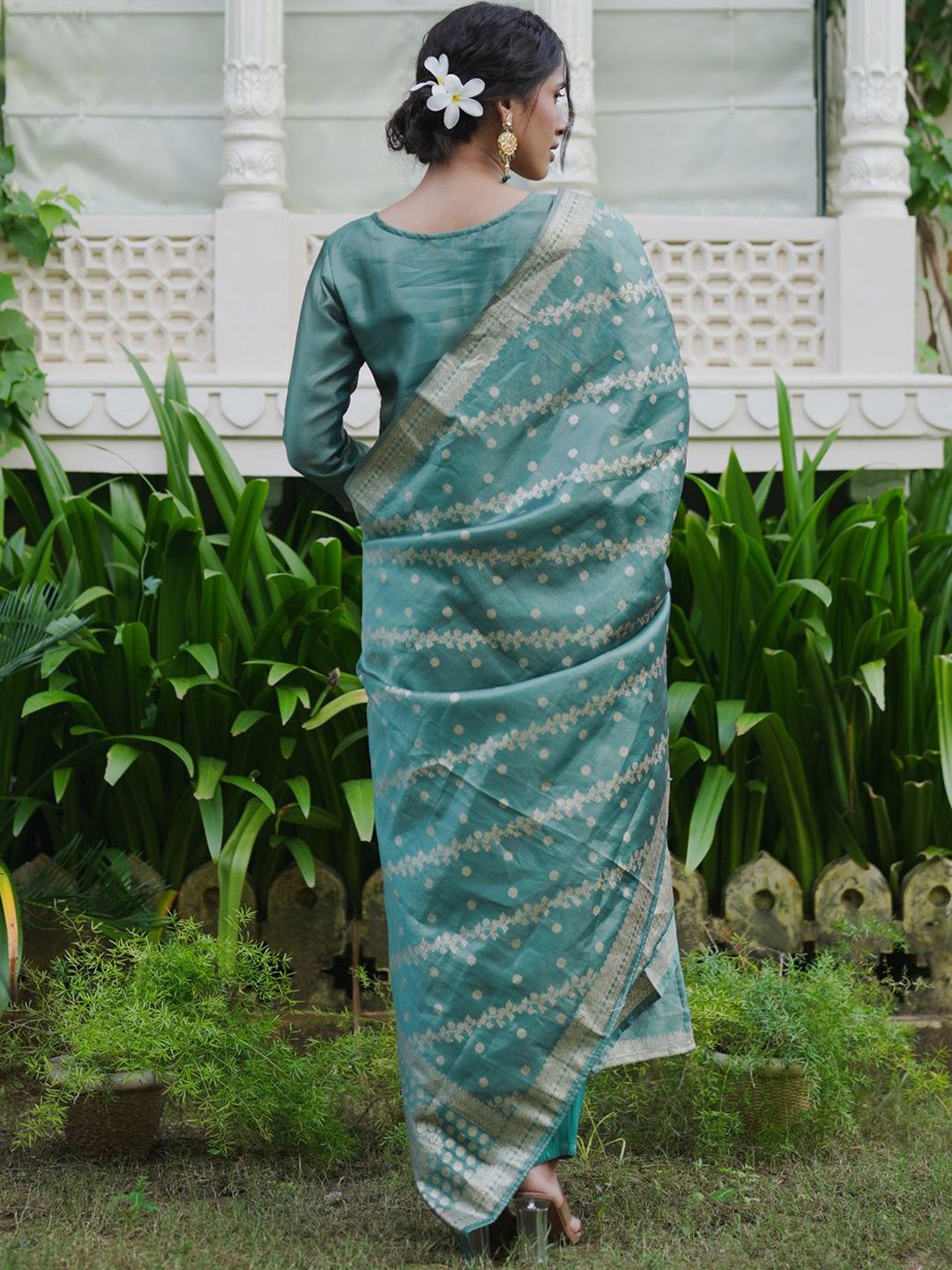 Dhiyona IE Woven Design Pure Silk Kurta with Trousers & Dupatta