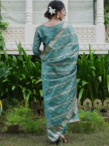 Dhiyona IE Woven Design Pure Silk Kurta with Trousers & Dupatta