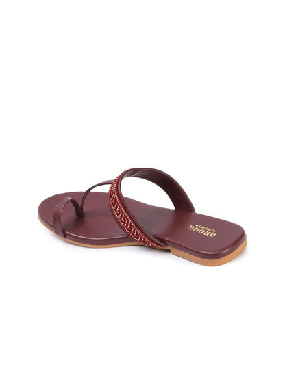 Dhiyona AK Women Printed Open Toe Flats