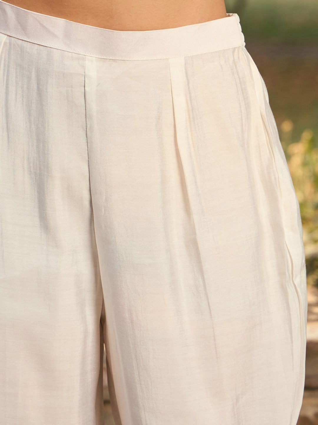 Floral Embroidered Patchwork Straight Kurta With Trousers & Dupatta