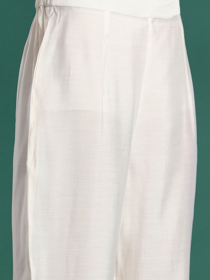 Floral Embroidered Kurta with Trousers & Dupatta