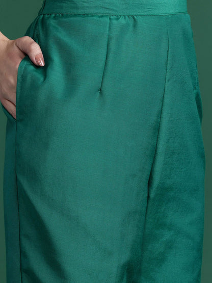 Dhiyona IE Ethnic Motifs Woven Design Kurta with Trousers & With Dupatta