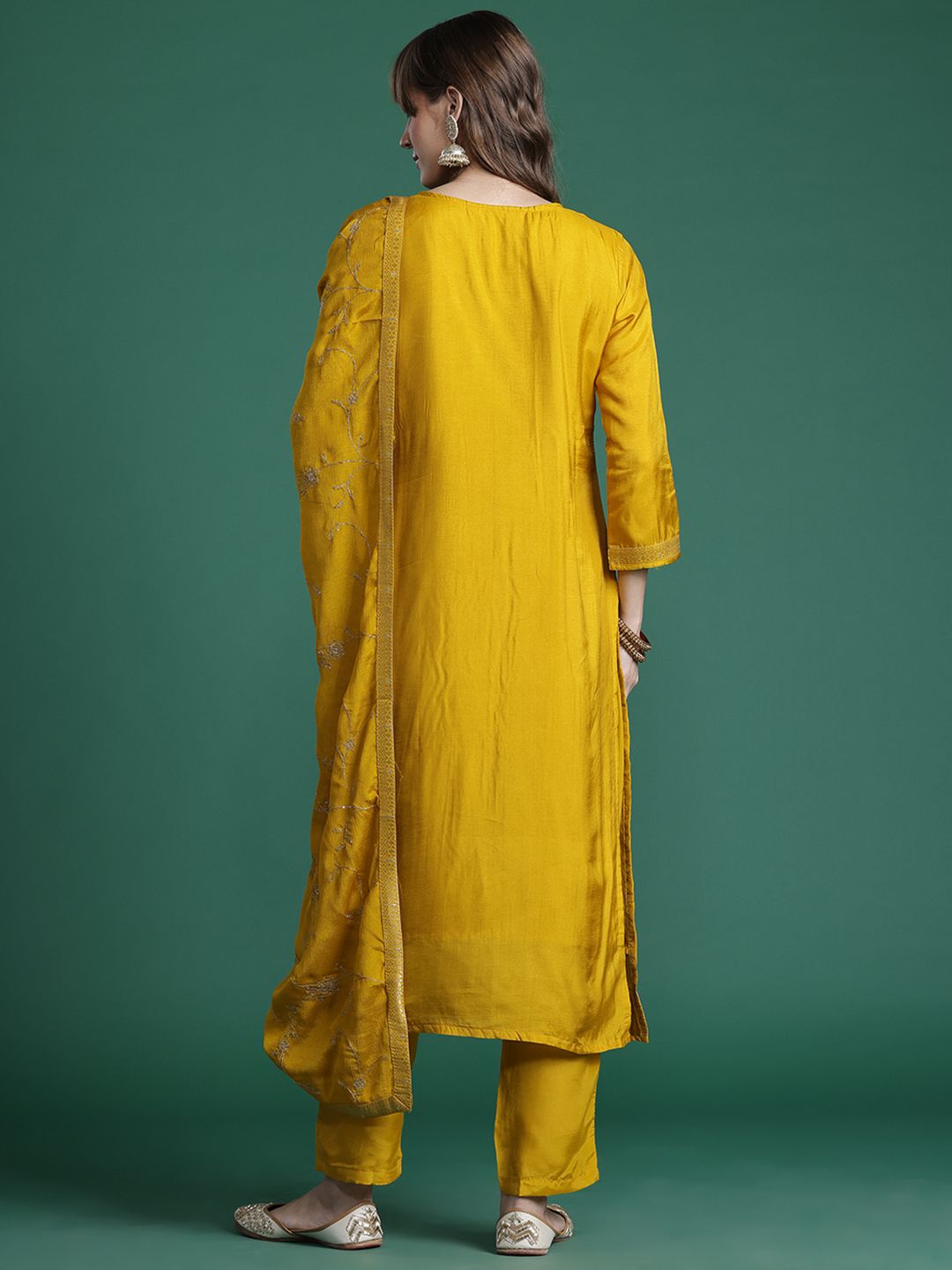 Ethnic Motifs Printed Kurta with Trousers & Dupatta