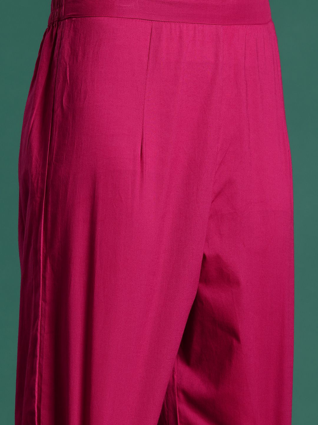 Dhiyona IE Floral Printed Angrakha Pure Cotton Kurta with Trousers & With Dupatta