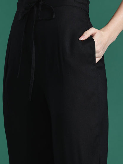 Floral Embroidered Regular Kurta with Trousers