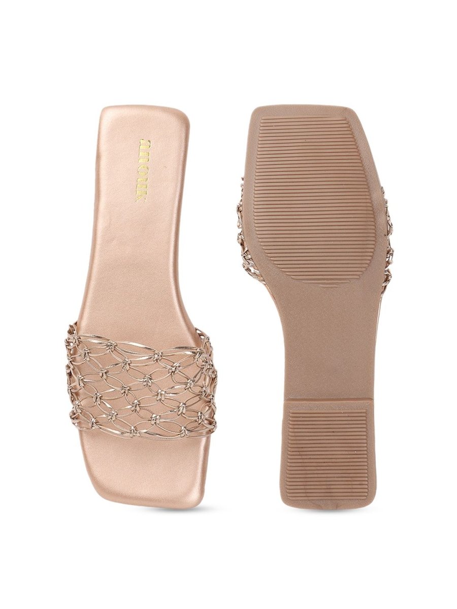 Dhiyona AK Embellished Open Toe Flats