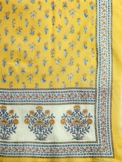 Dhiyona IE Floral Printed Regular Pure Cotton Kurta with Trousers & Dupatta