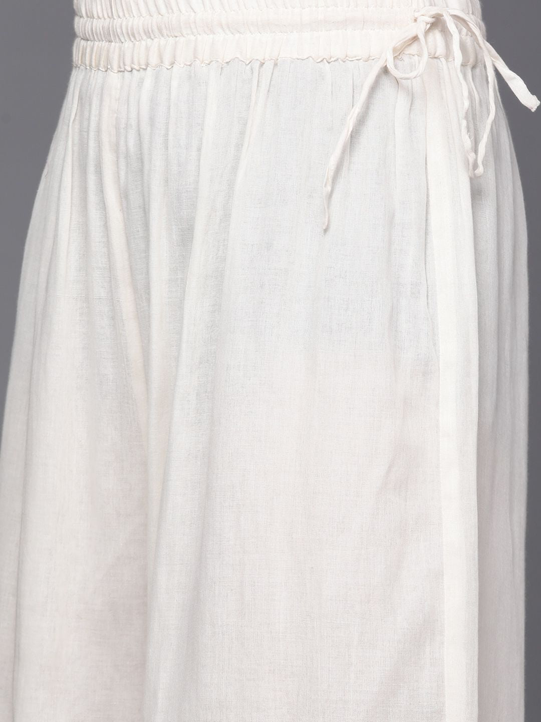 Dhiyona VA Women's Mustard Yellow & Yellow Gotta Patti Cotton Kurta with Palazzos & Dupatta