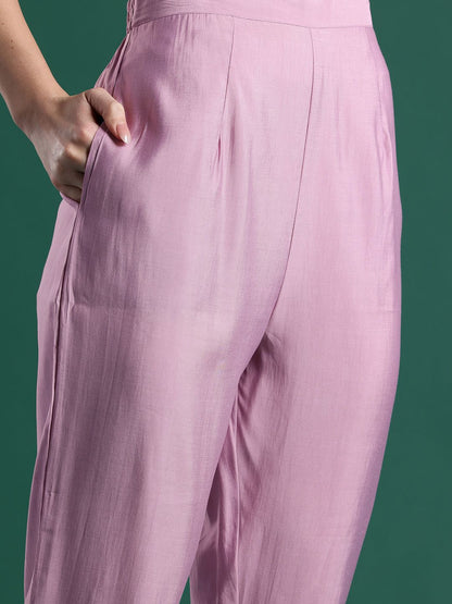 Floral Embroidered Kurta with Trousers & Dupatta