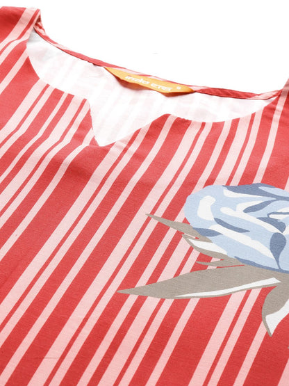 Floral Printed Regular Kurta with Trousers