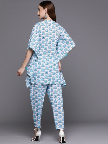 Dhiyona IE Women Printed Pure Cotton Tunic with Trousers