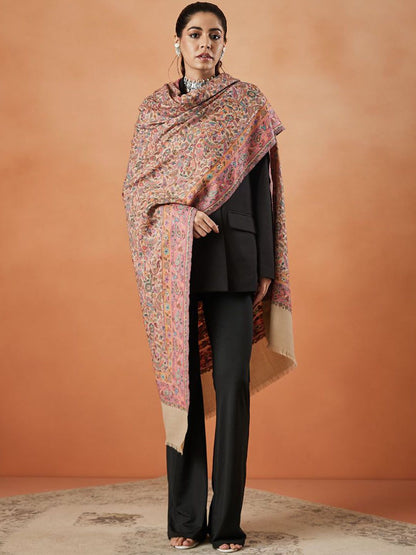 Dhiyona PA Gulzar Kaani Floral Woven Design Shawl
