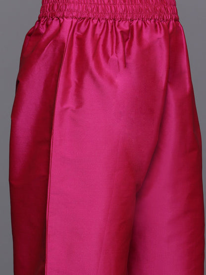 Dhiyona VA Women'sFlared Sleeves Gotta Patti Kurta with Palazzos & Dupatta