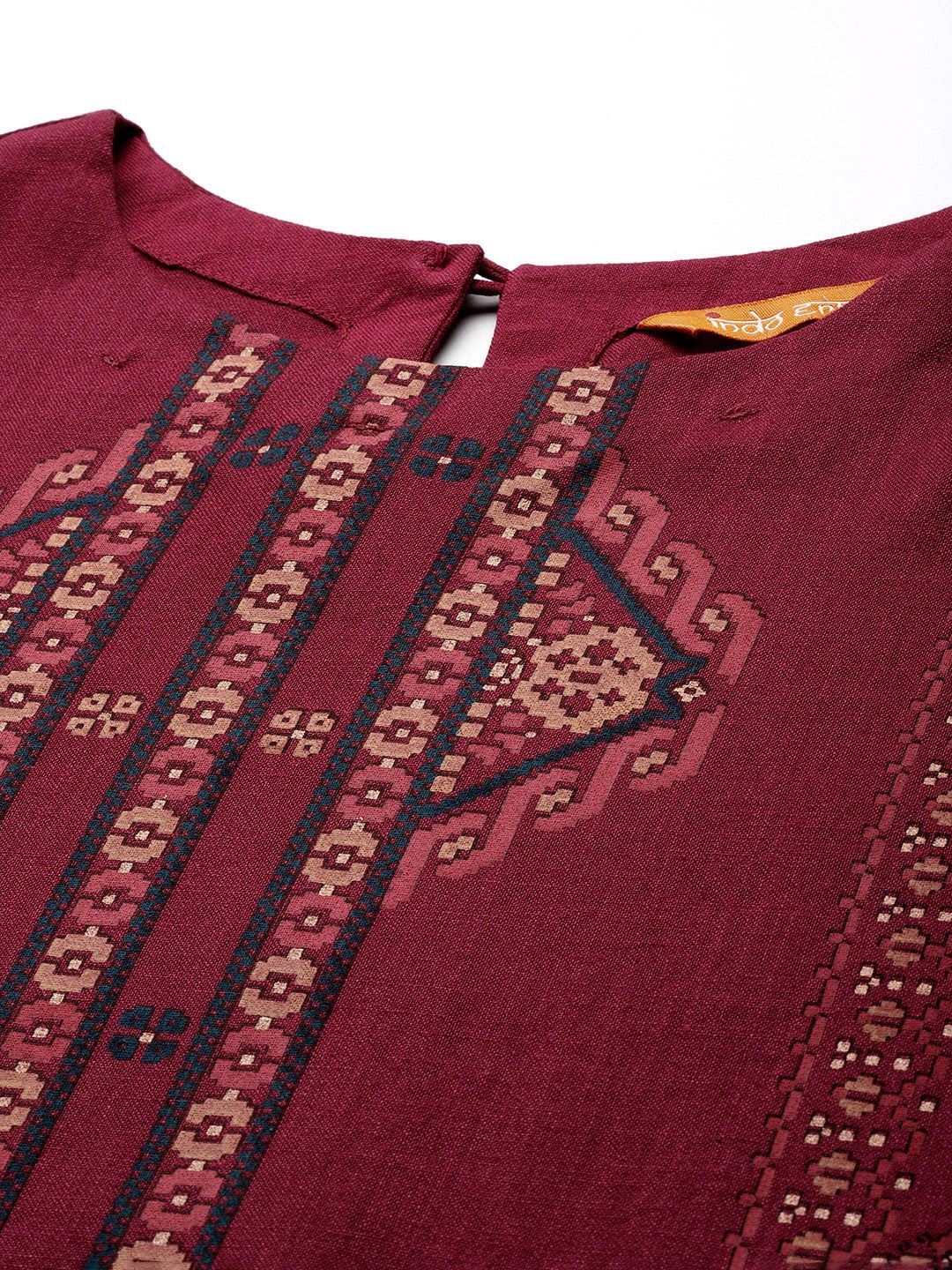 Dhiyona IE Ethnic Motifs Foil Printed Straight Kurta