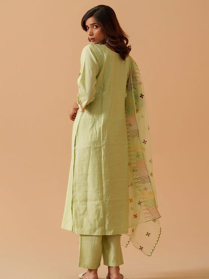 Dhiyona PD Women Women Embroidered Kurta With Trousers & Dupatta