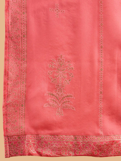 Ethnic Motifs Printed Straight Liva Kurta with Palazzos & Dupatta