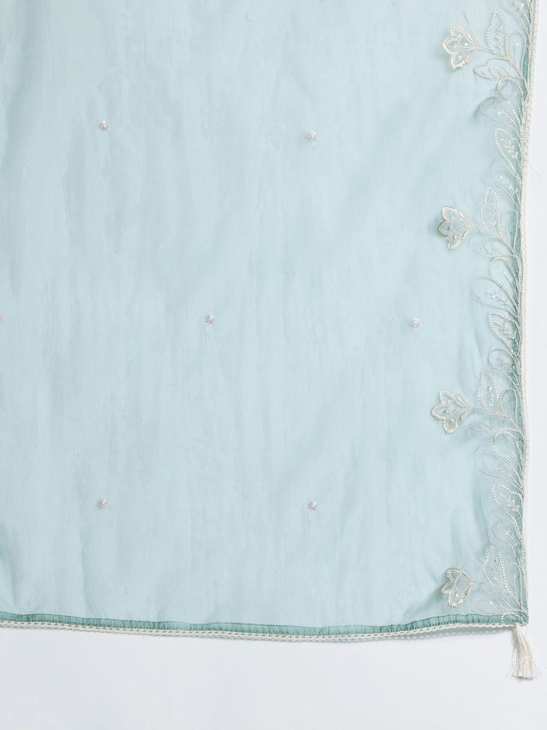 Dhiyona IE Floral Embroidered Thread Work Kurta with Trousers & With Dupatta