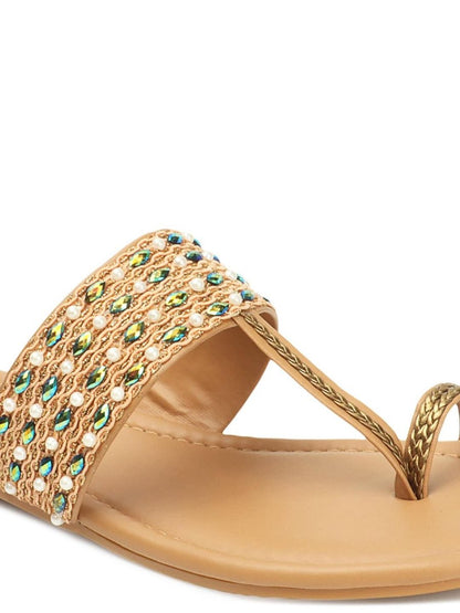 Dhiyona AK Embellished One Toe Flats