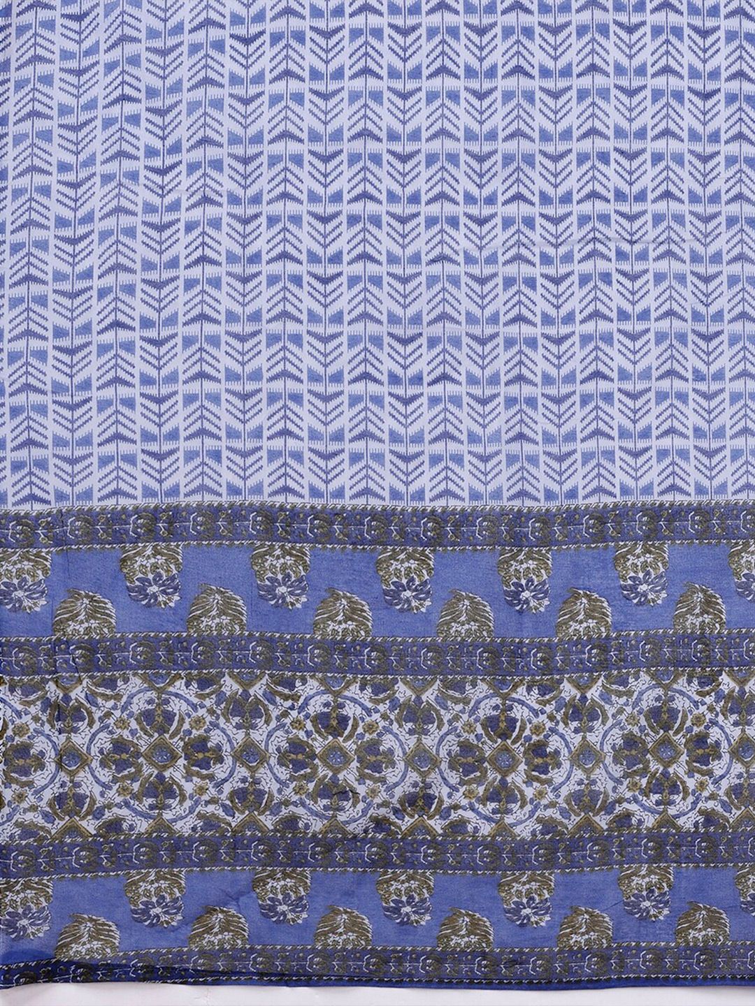 Dhiyona OD  Floral Printed Pure Cotton Kurta With Trousers & Dupatta