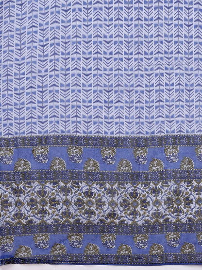 Dhiyona OD  Floral Printed Pure Cotton Kurta With Trousers & Dupatta