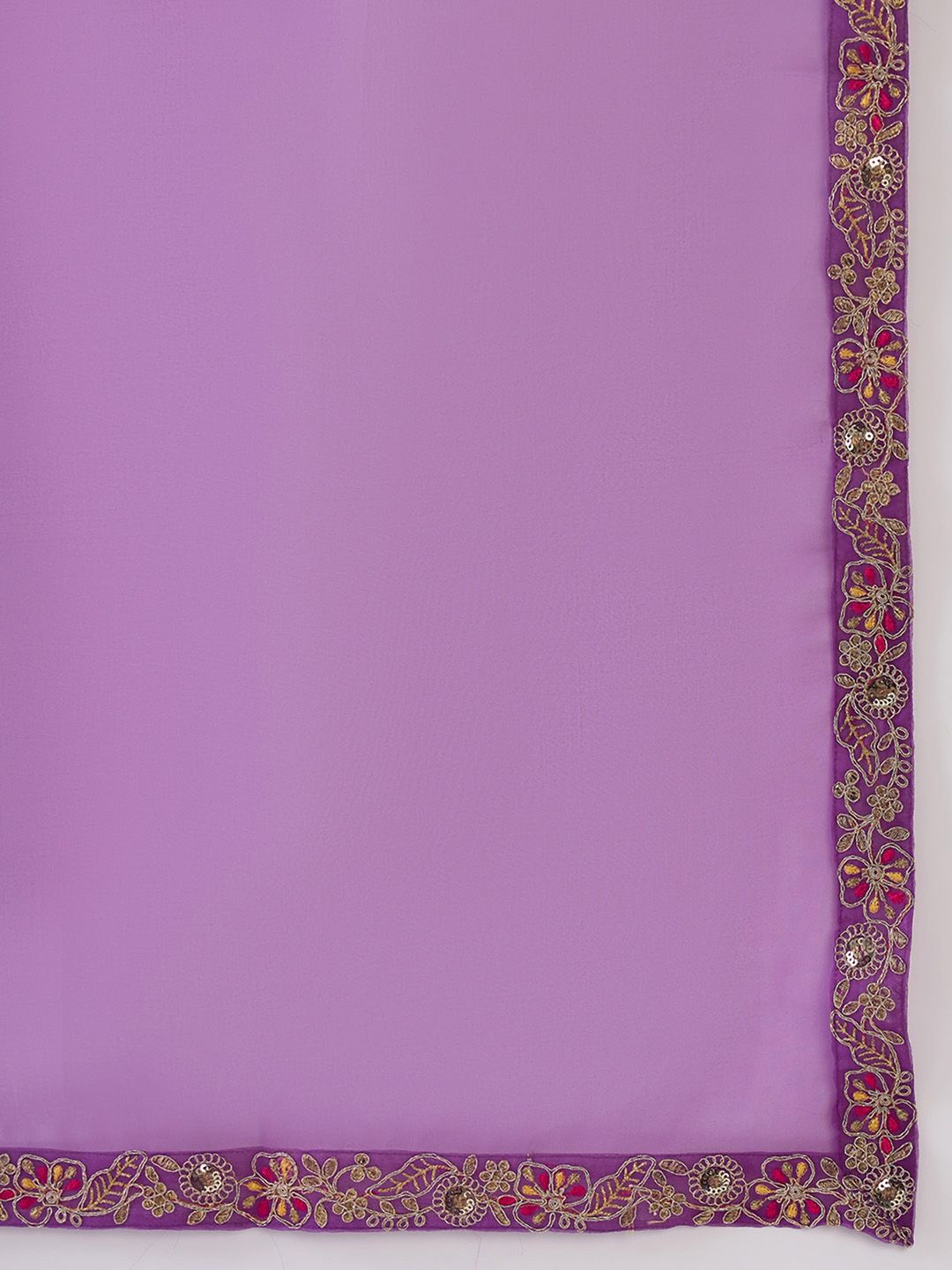 Dhiyona IE Floral Embroidered Pleated Zari Liva Anarkali Kurta With Trousers & Dupatta
