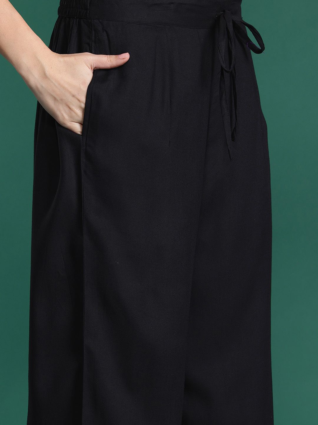 Ethnic Motifs Embroidered Sequinned Kurta with Trousers & With Dupatta