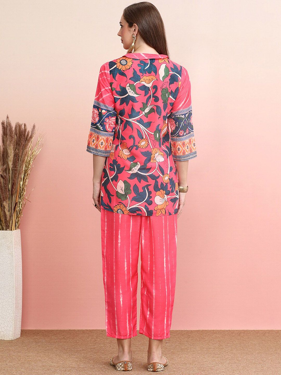 Dhiyona IE Floral Embroidered Top and Trousers