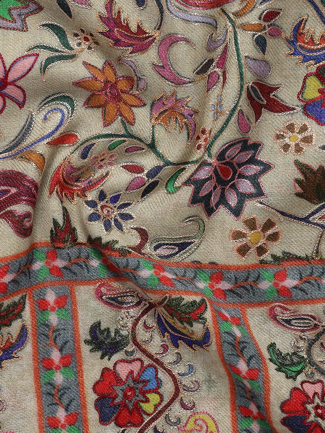 Dhiyona PA Women Embroidered Pure Wool Kalamkari Shawl