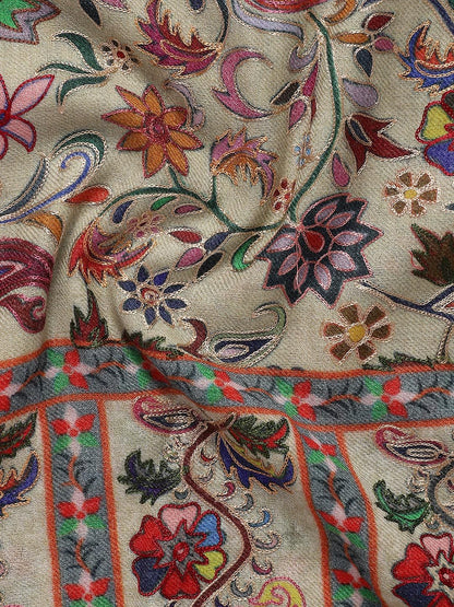 Dhiyona PA Women Embroidered Pure Wool Kalamkari Shawl
