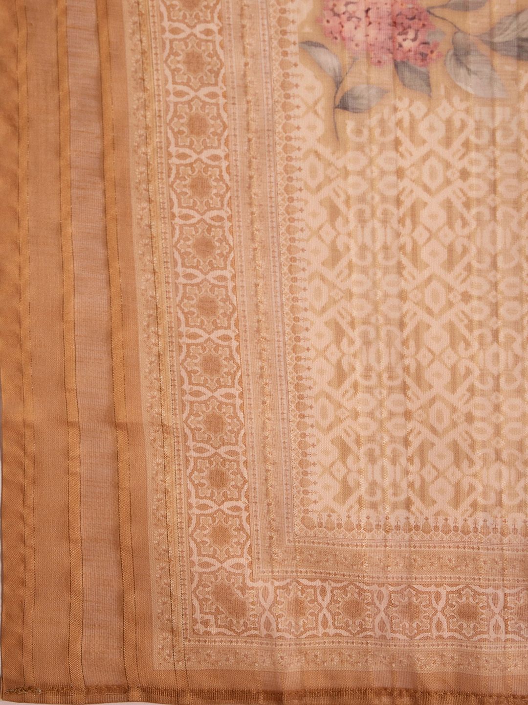 Dhiyona IE Ethnic Motifs Printed Pure Cotton Straight Kurta with Trousers & Dupatta