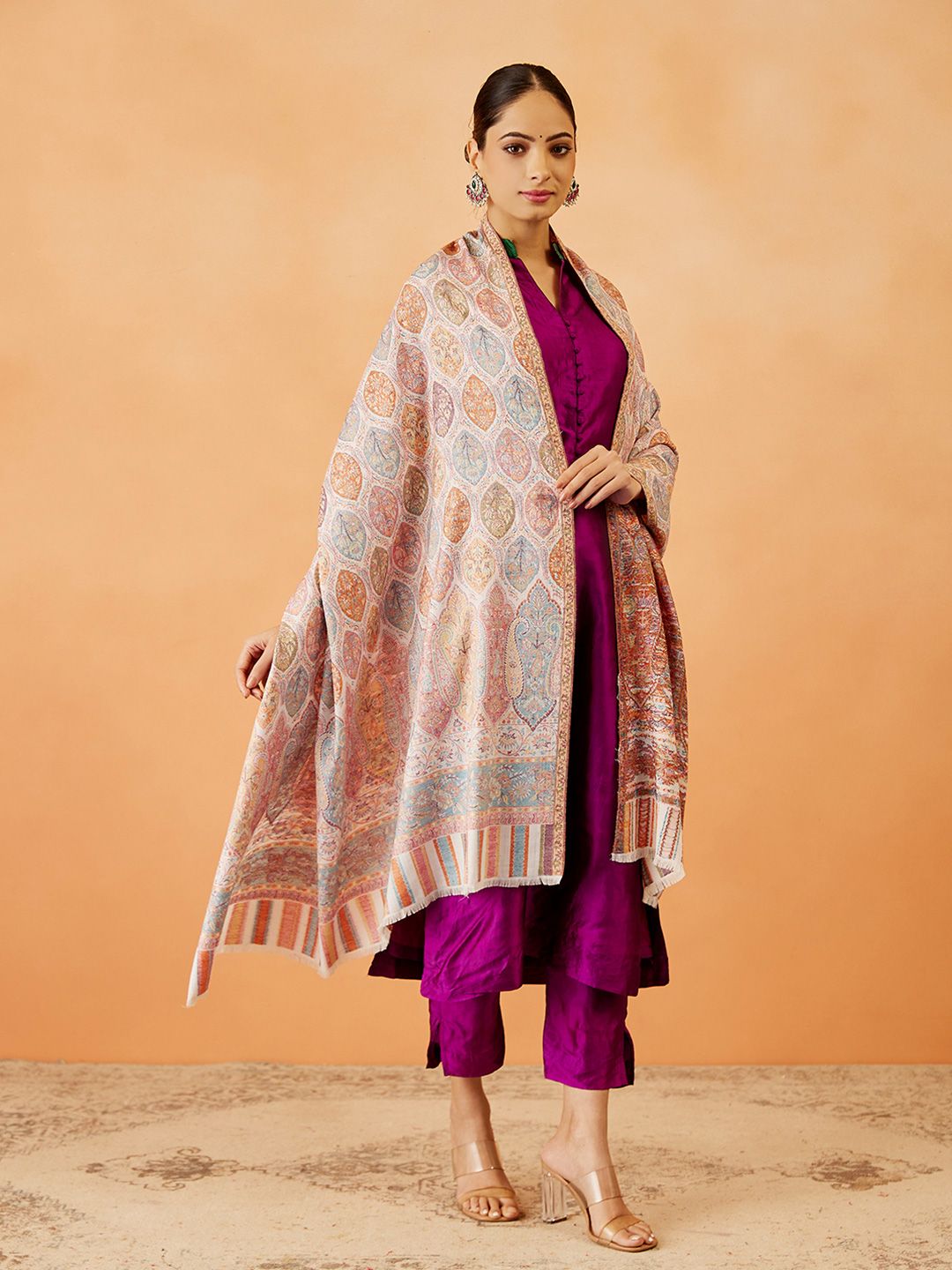 Dhiyona PA Women Paisley Woven Design Shawl