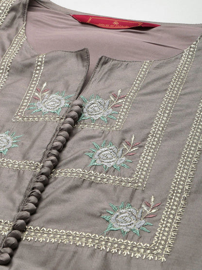Dhiyona PD Women Yoke Design Thread Work Jashn Kurta and Palazzos with Dupatta