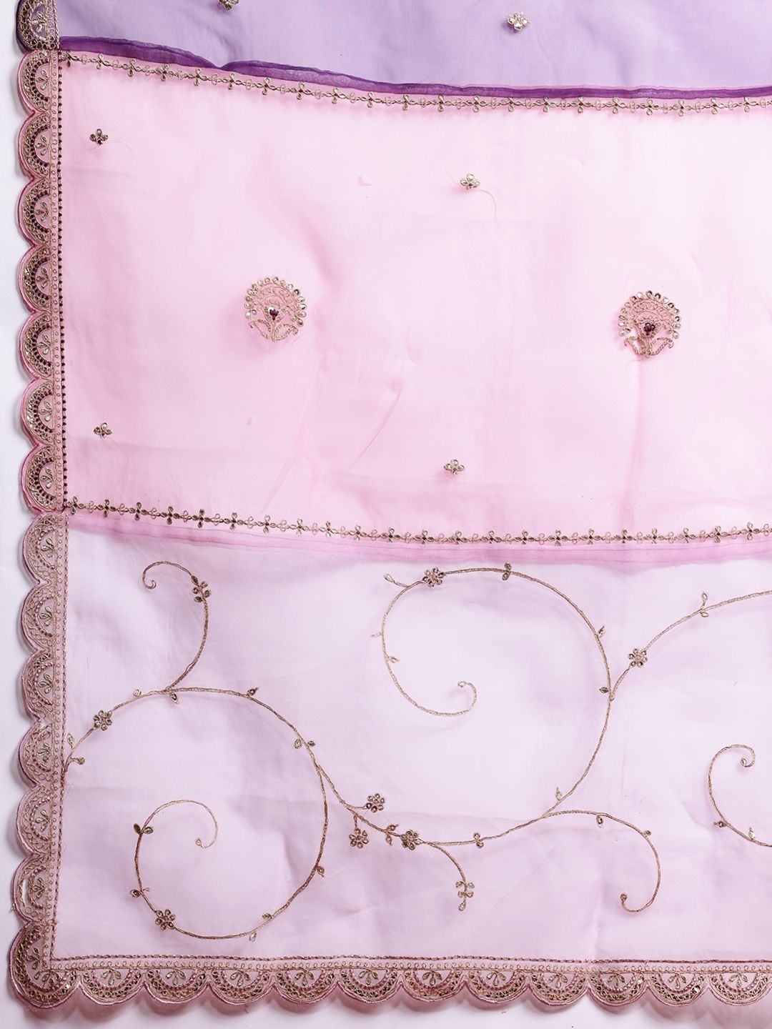 Ethnic Motifs Embroidered Kurta With Trousers & Dupatta