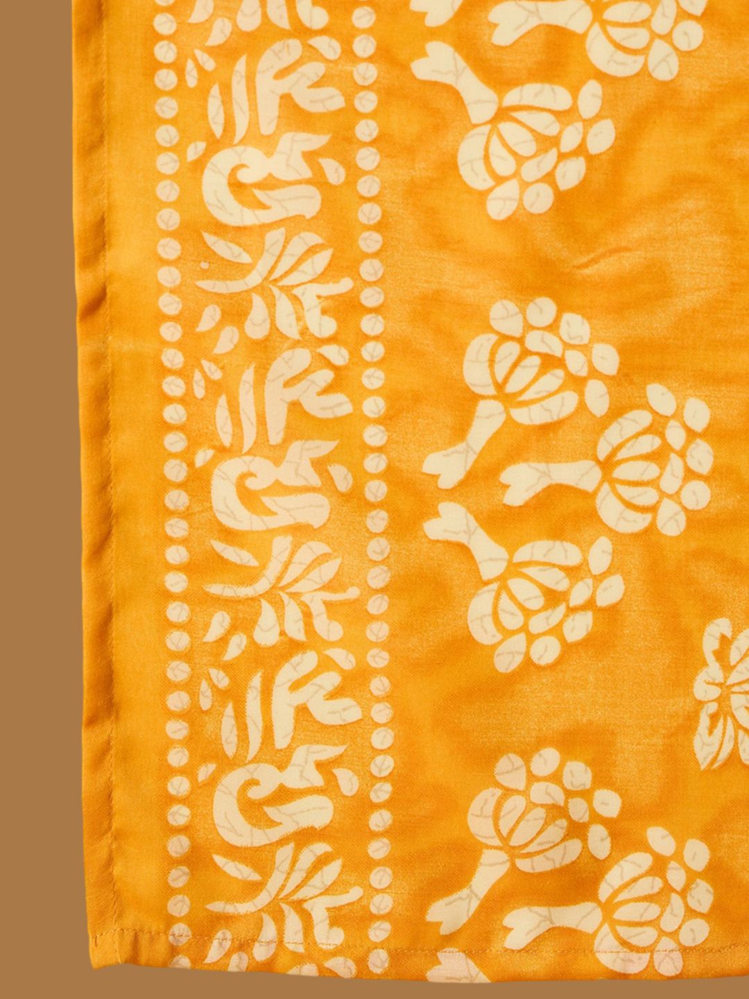 Dhiyona IE Floral Printed Thread Work Straight Kurta With Trousers & Dupatta