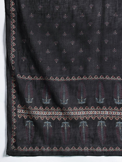 Ethnic Motifs Printed Angrakha Beads & Stones Pure Cotton Kurta Set