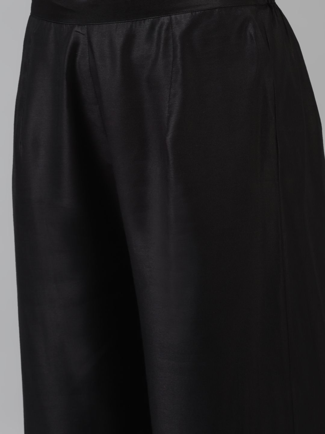 Women Black & Pink Floral Embroidered Kurta with Palazzos & With Dupatta