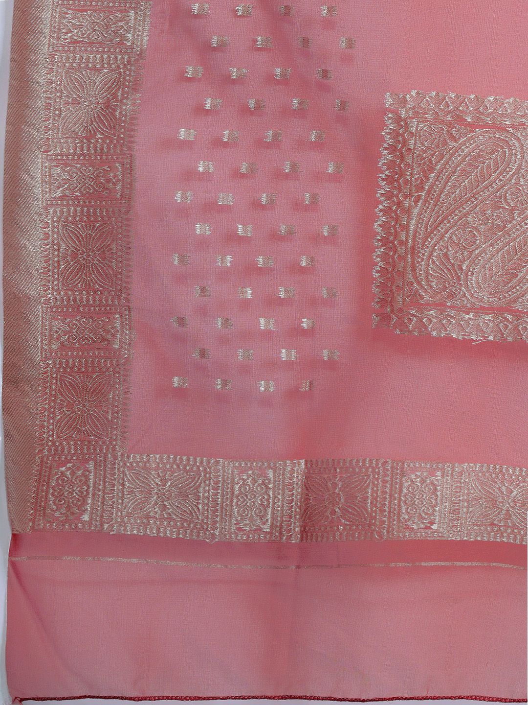 Dhiyona IE Floral Embroidered Zari Liva Kurta With Trousers & Dupatta