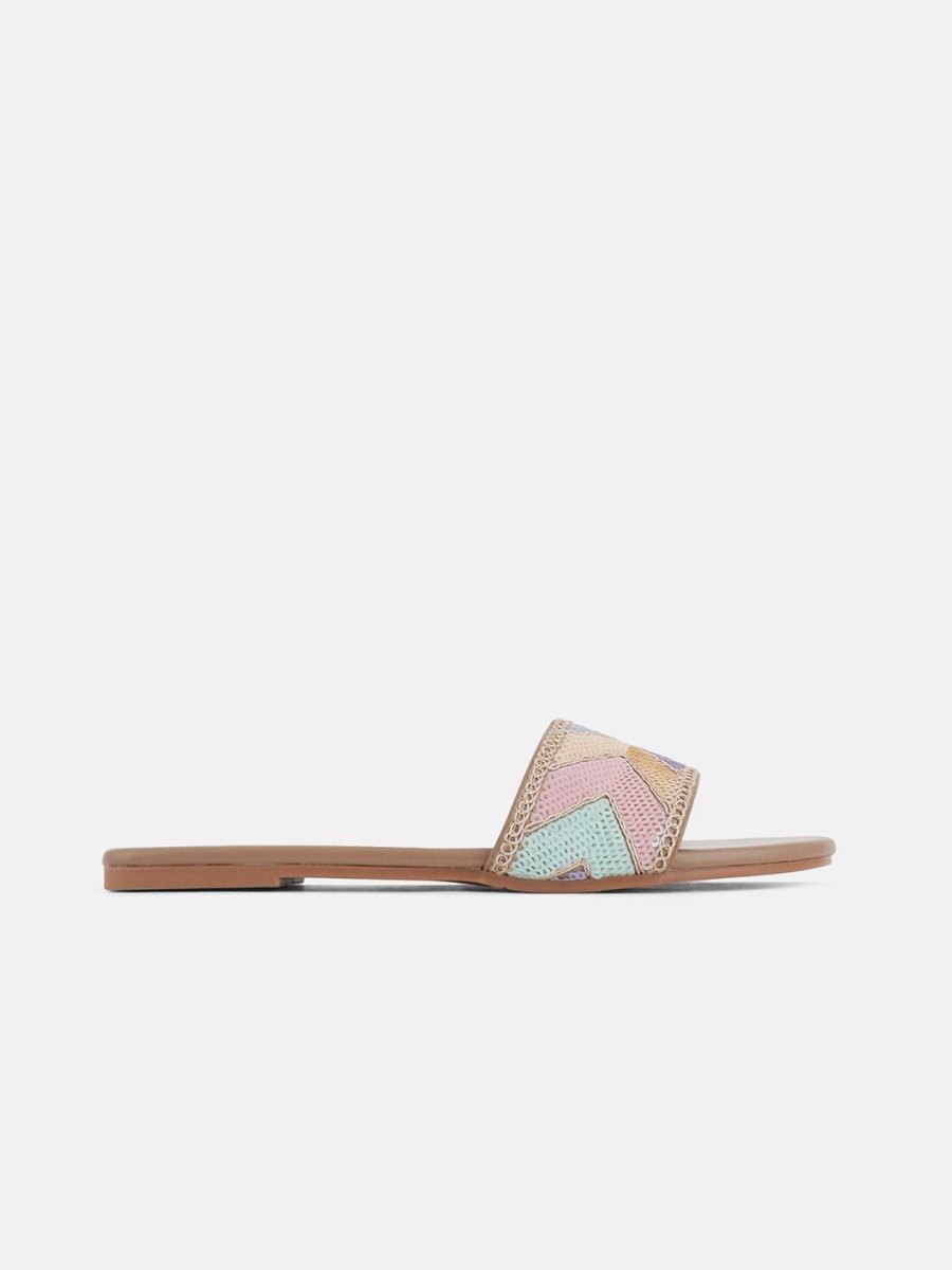 Dhiyona AK Embellished Open Toe Flats