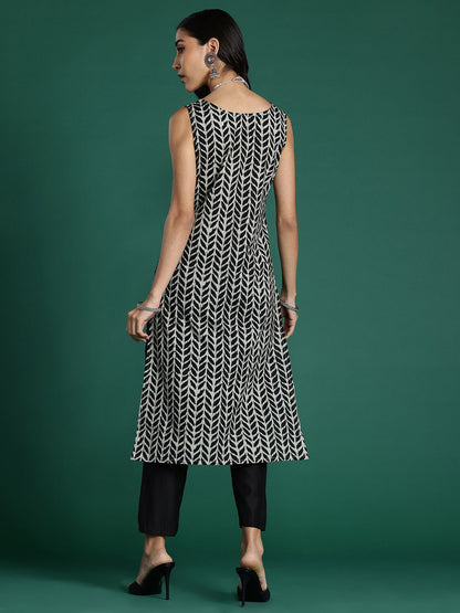 Dhiyona IE Women Floral Printed Block Print Pure Cotton Kurta