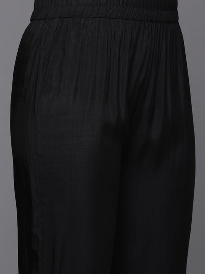 Dhiyona VA Women'sEthnic Motifs Embroidered Thread Work Kurta With Trousers & Dupatta