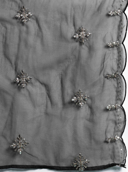 Ethnic Motifs Embroidered Gotta Patti Kurta With Trousers & Dupatta