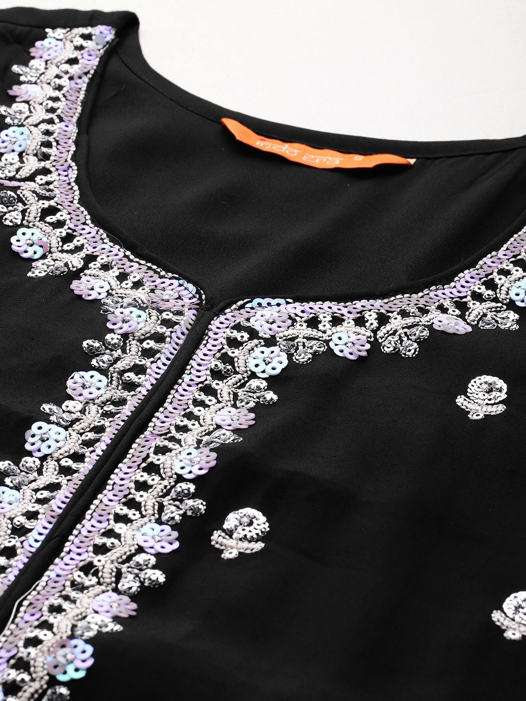 Ethnic Motifs Embroidered Sequinned Kurta with Trousers & With Dupatta