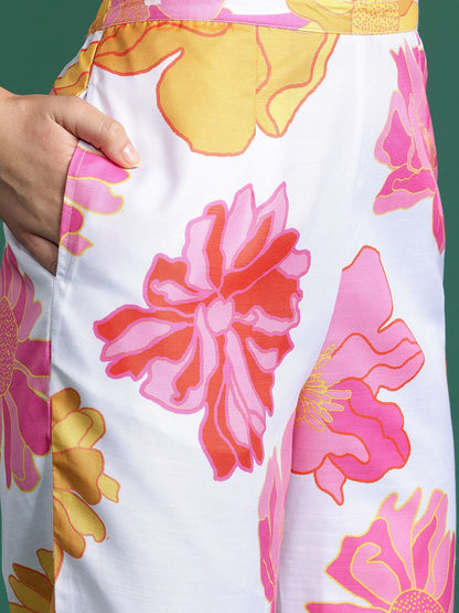 Dhiyona IE Floral Printed Kurta with Trousers