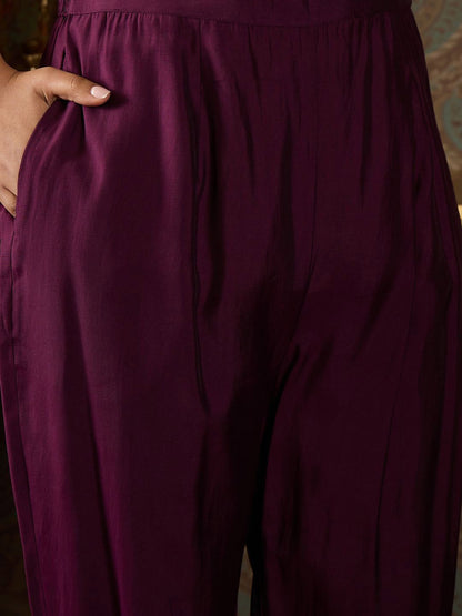 Dhiyona IE Floral Embroidered Kurta With Trousers & Dupatta