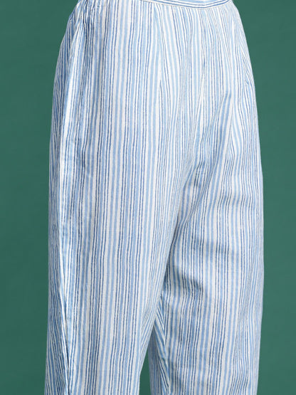 Dhiyona IE Floral Printed Pure Cotton Kurta With Trousers & Dupatta