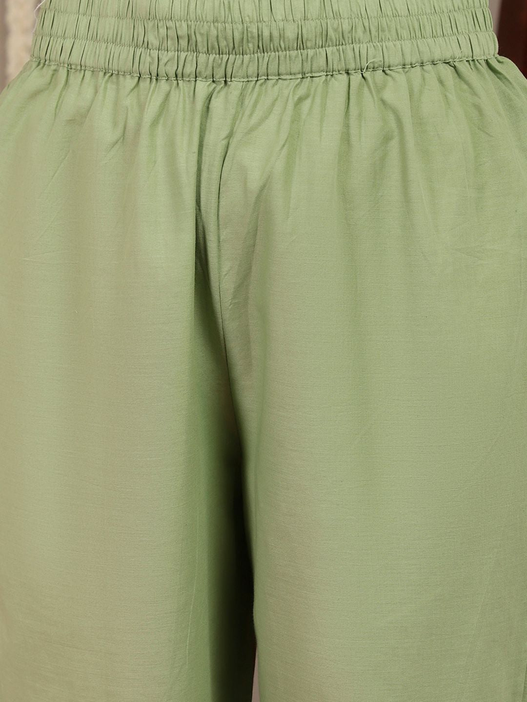 Dhiyona VA Women'sEthnic Motifs Printed Pure Cotton Regular Kurta with Trousers & With Dupatta