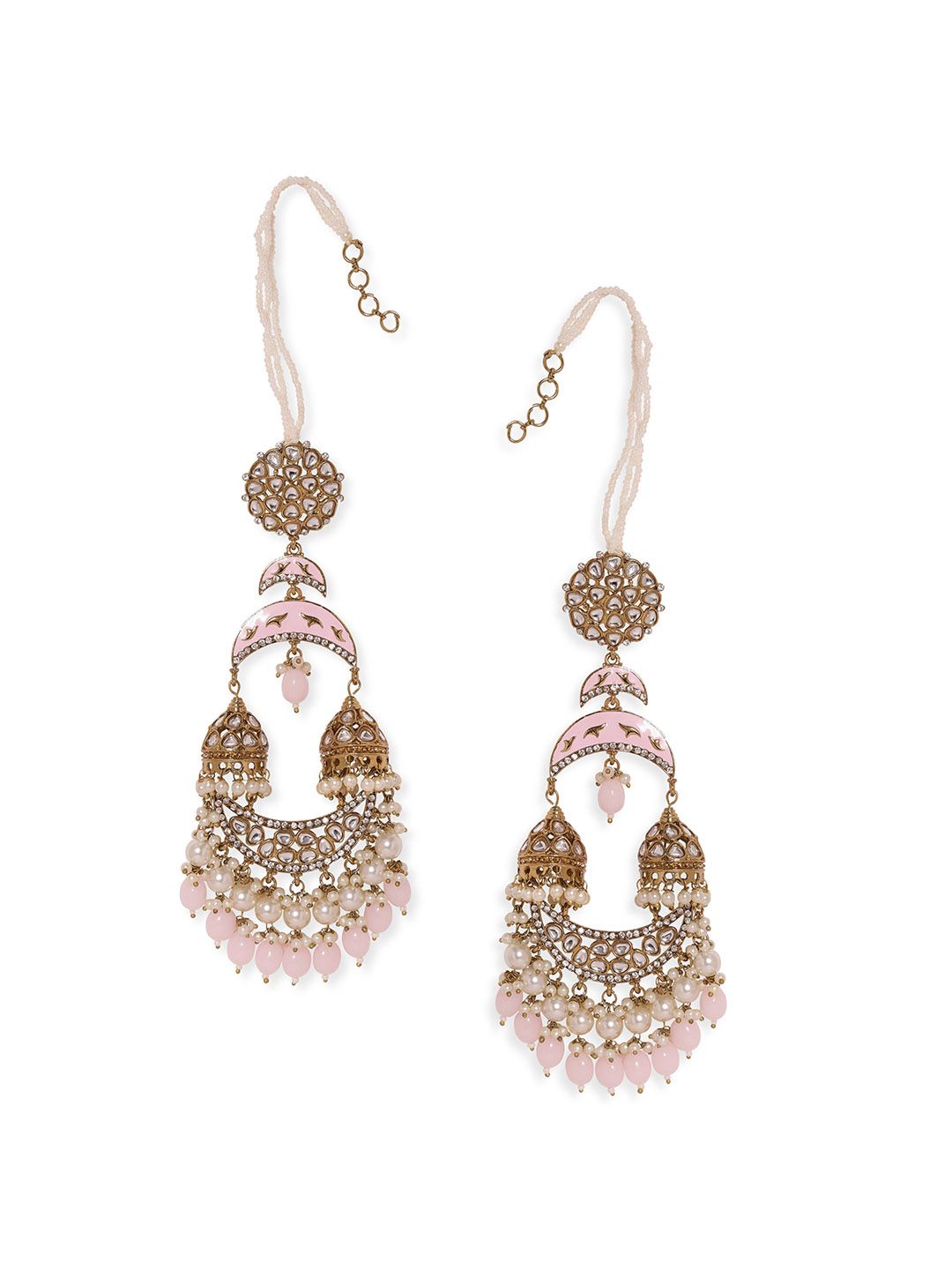 Dhiyona RJ Women's Gold Plated Dome Shaped Jhumkas Earrings