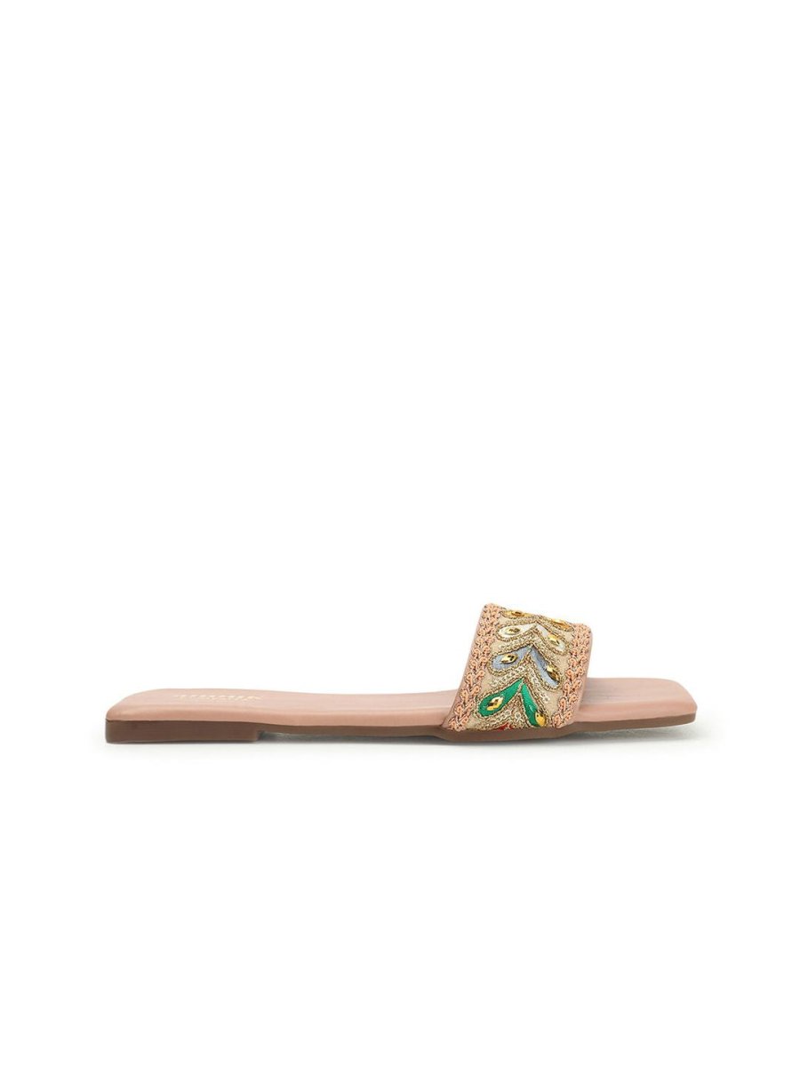 Dhiyona AK Embellished Open Toe Flats